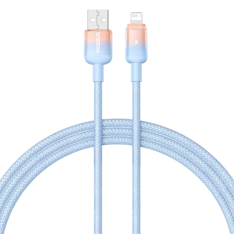 Дата кабель Baseus Discolor Series Fast Charging USB to Lightning 2.4A (1m) (P10374900) на малюнкі №1