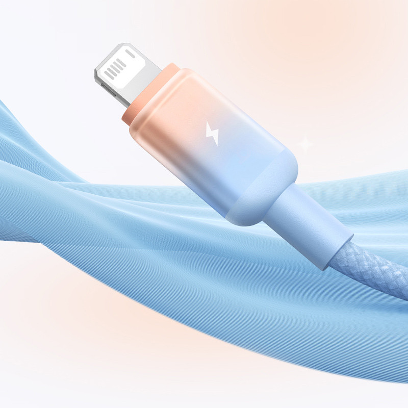 Дата кабель Baseus Discolor Series Fast Charging USB to Lightning 2.4A (1m) (P10374900) на малюнкі №3