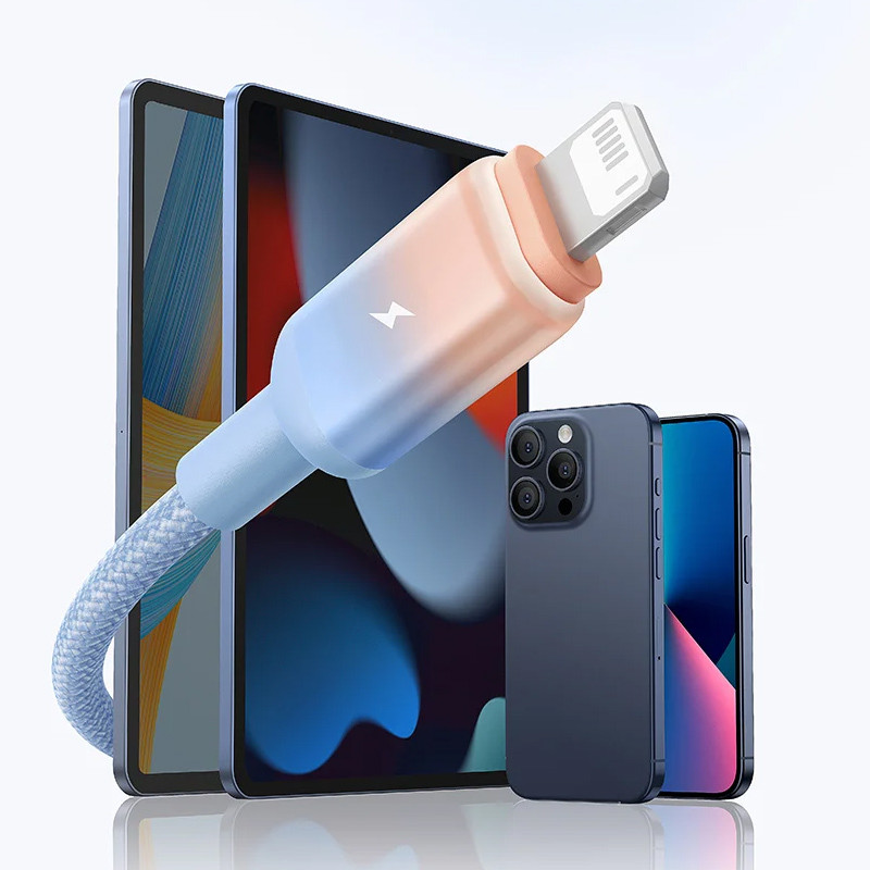 Дата кабель Baseus Discolor Series Fast Charging USB to Lightning 2.4A (1m) (P10374900) на малюнкі №5