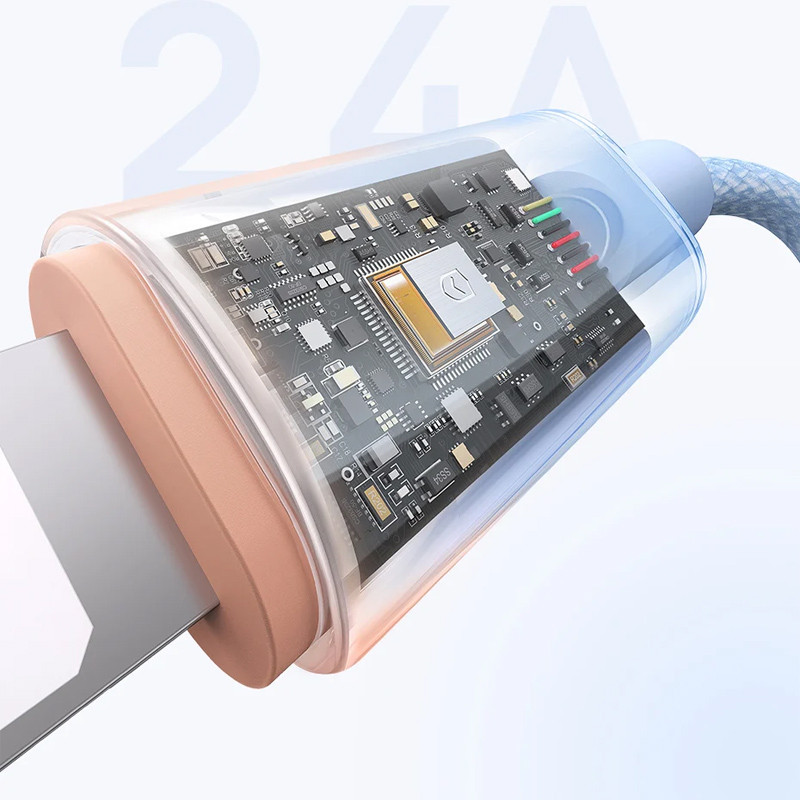 Дата кабель Baseus Discolor Series Fast Charging USB to Lightning 2.4A (1m) (P10374900) на малюнкі №6