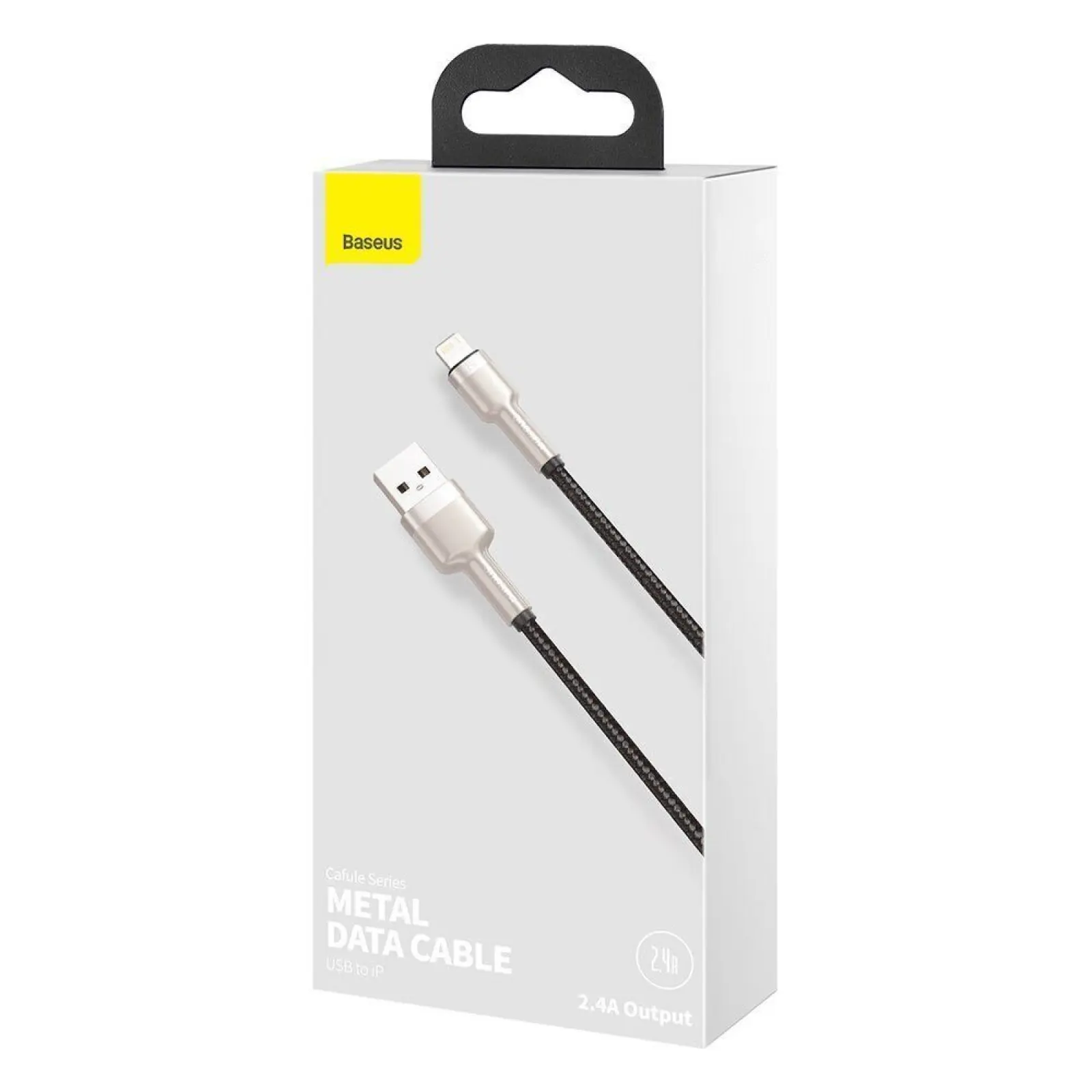 Дата кабель Baseus Cafule Series Metal USB to Lightning 2.4A (2m) (CALJK-B0), Black 5, купить оптом с доставкой