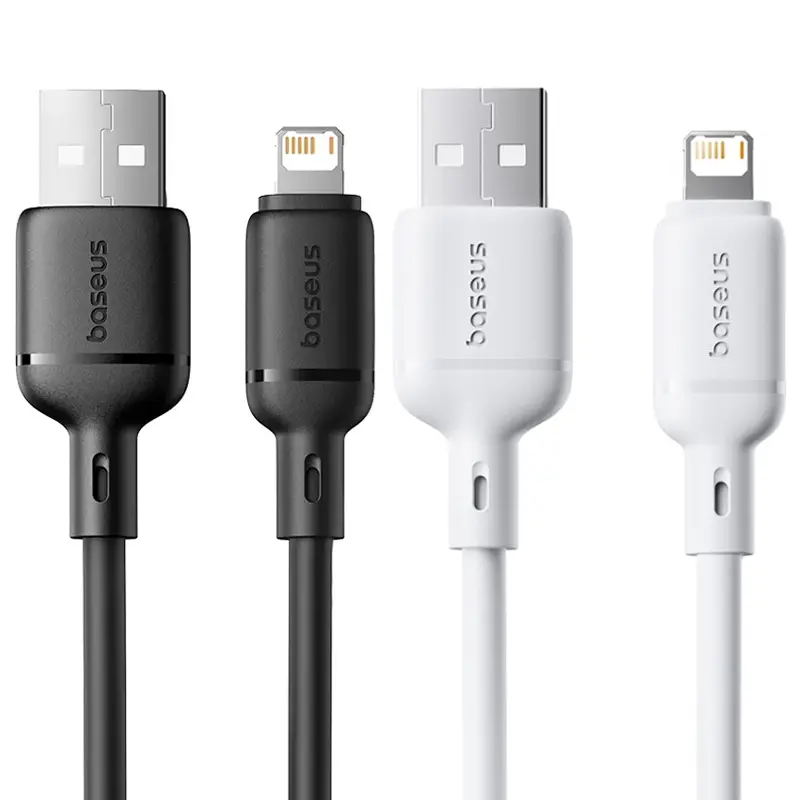 Дата кабель Baseus Silky Series OS Fast Charging USB to Lightning 2.4A (2m) (P1037770), купить оптом с доставкой