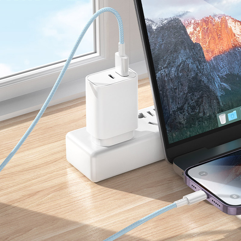 Дата кабель Borofone BX117 Source USB to Lightning 2.4A (1m) на малюнкі №3