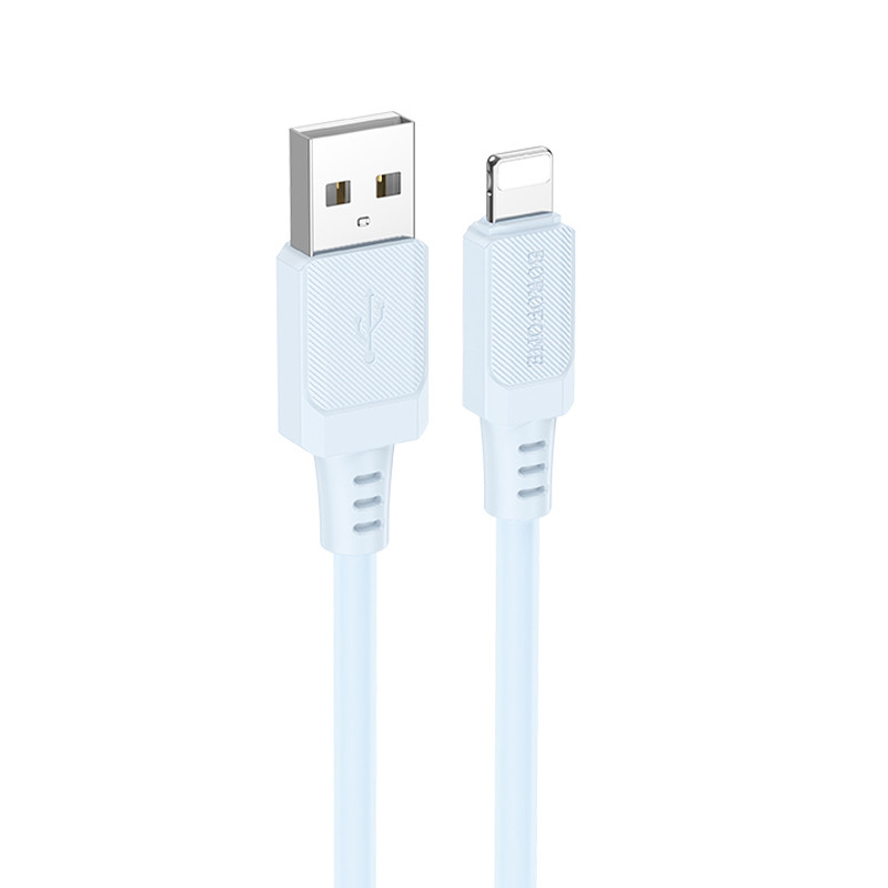 Дата кабель Borofone BX115 Lotto USB to Lightning 2.4A (1m) на малюнкі №1
