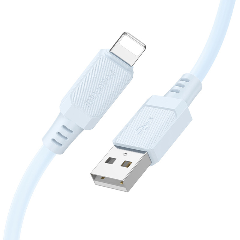 Дата кабель Borofone BX115 Lotto USB to Lightning 2.4A (1m) на малюнкі №4