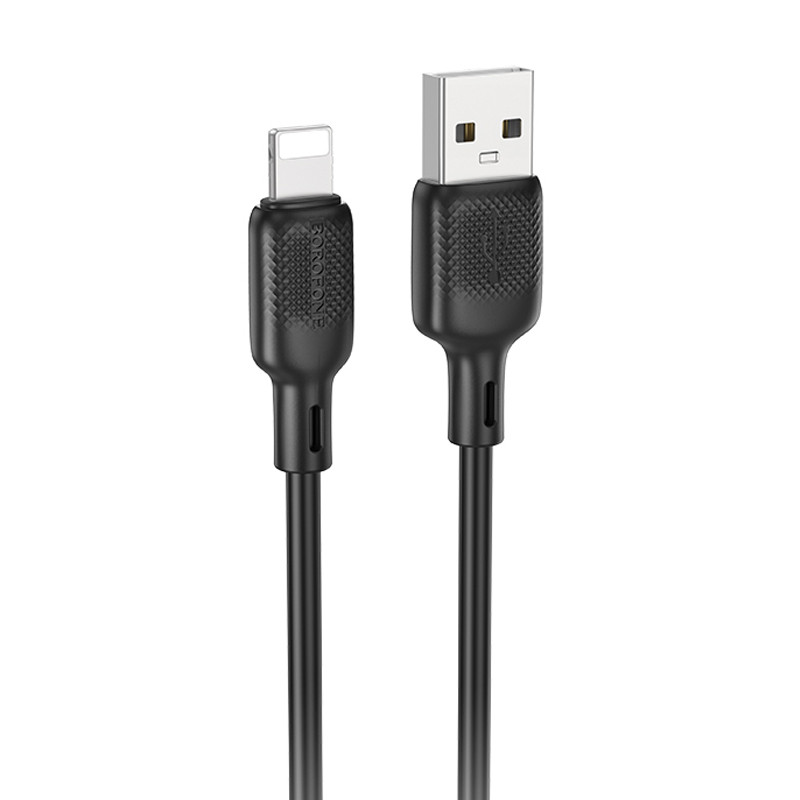 Дата кабель Borofone BX113 Lenny USB to Lightning 2.4A (3m) на малюнкі №1
