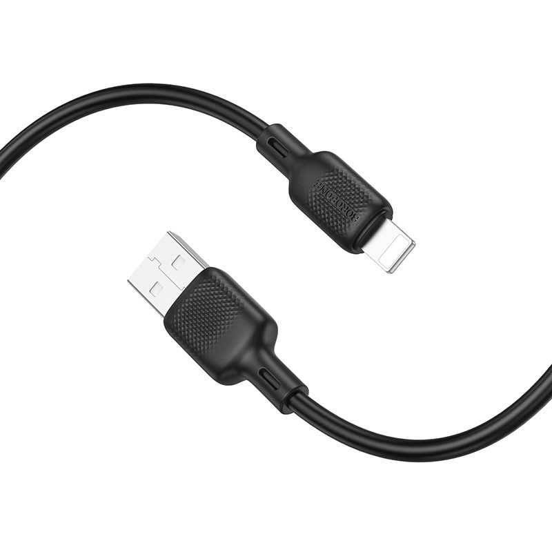 Дата кабель Borofone BX113 Lenny USB to Lightning 2.4A (3m) на малюнкі №3