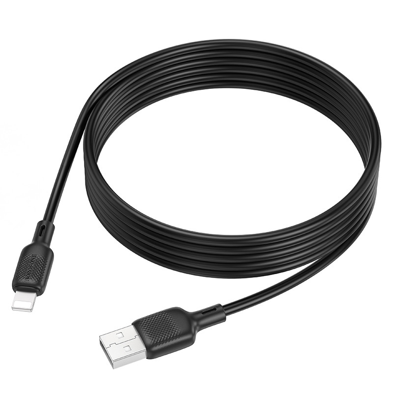 Дата кабель Borofone BX113 Lenny USB to Lightning 2.4A (3m) на малюнкі №5