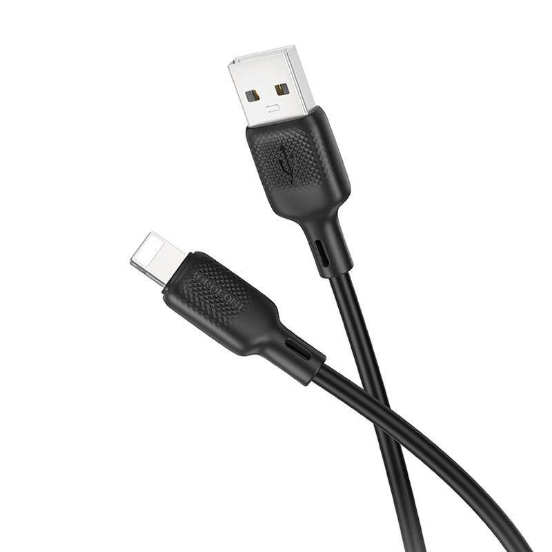 Дата кабель Borofone BX113 Lenny USB to Lightning 2.4A (2m) на малюнкі №2