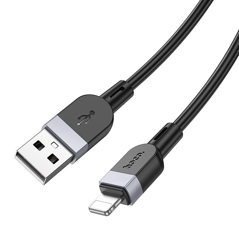 Дата кабель Hoco X109 Energy silicone USB to Lightning (2m), Black 2, купити оптом з доставкою