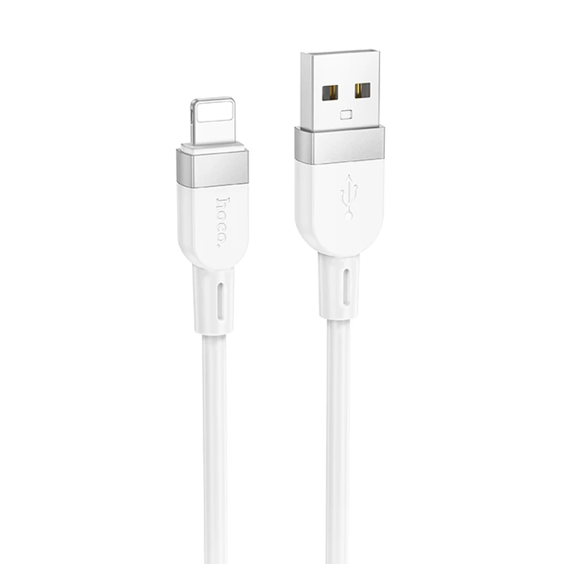 Дата кабель Hoco X109 Energy silicone USB to Lightning (1m), White, купить оптом с доставкой