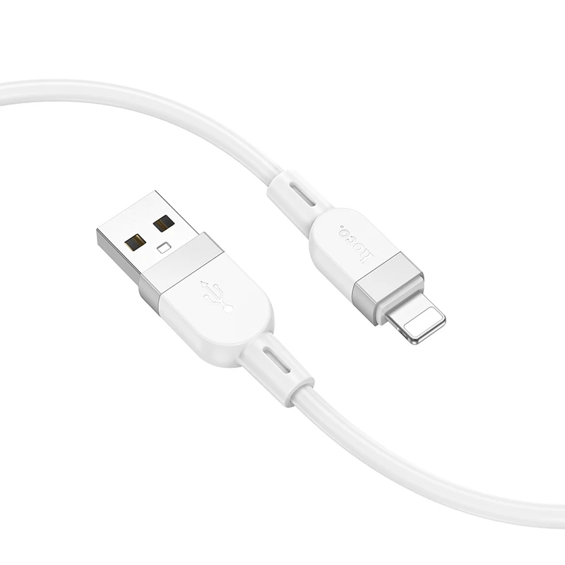 Дата кабель Hoco X109 Energy silicone USB to Lightning (1m), White 1, купить оптом с доставкой