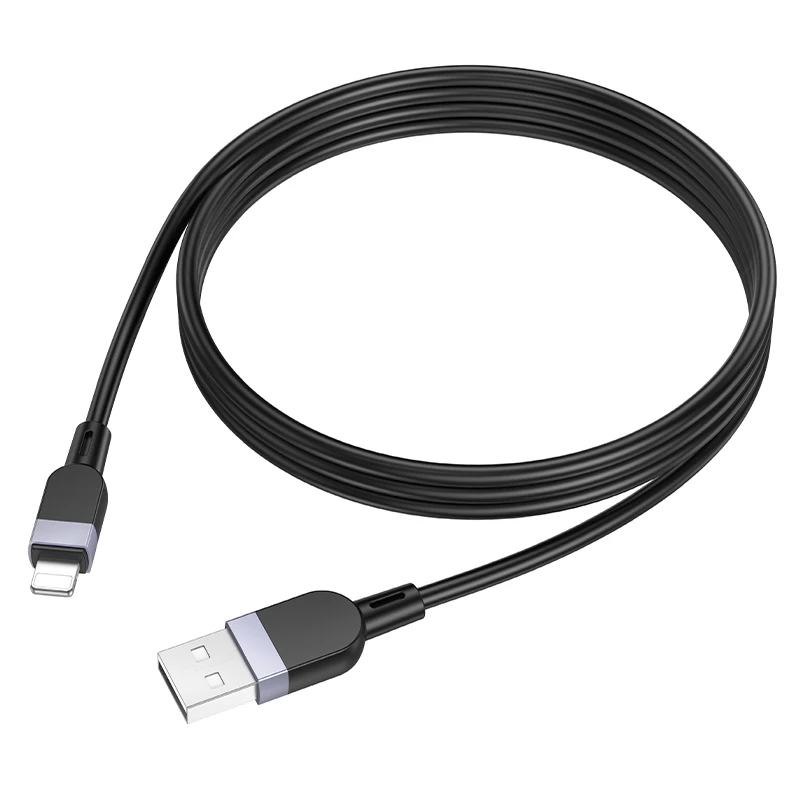 Дата кабель Hoco X109 Energy silicone USB to Lightning (1m), Black 1, купить оптом с доставкой