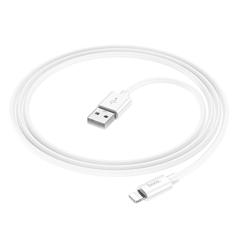 Дата кабель Hoco X87 Magic silicone USB to Lightning (1m), White 4, купить оптом с доставкой