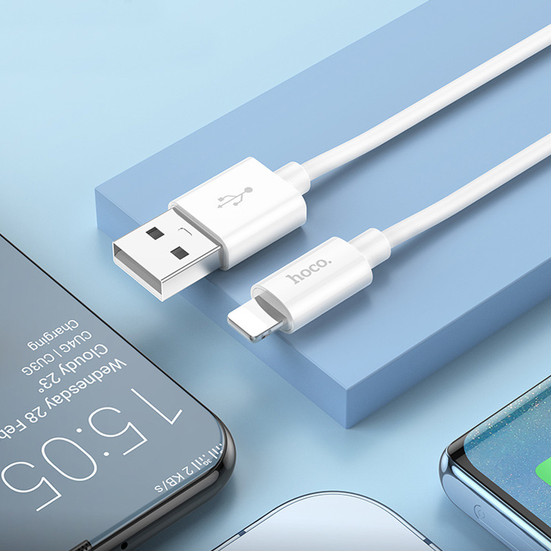 Дата кабель Hoco X87 Magic silicone USB to Lightning (1m) на малюнкі №6