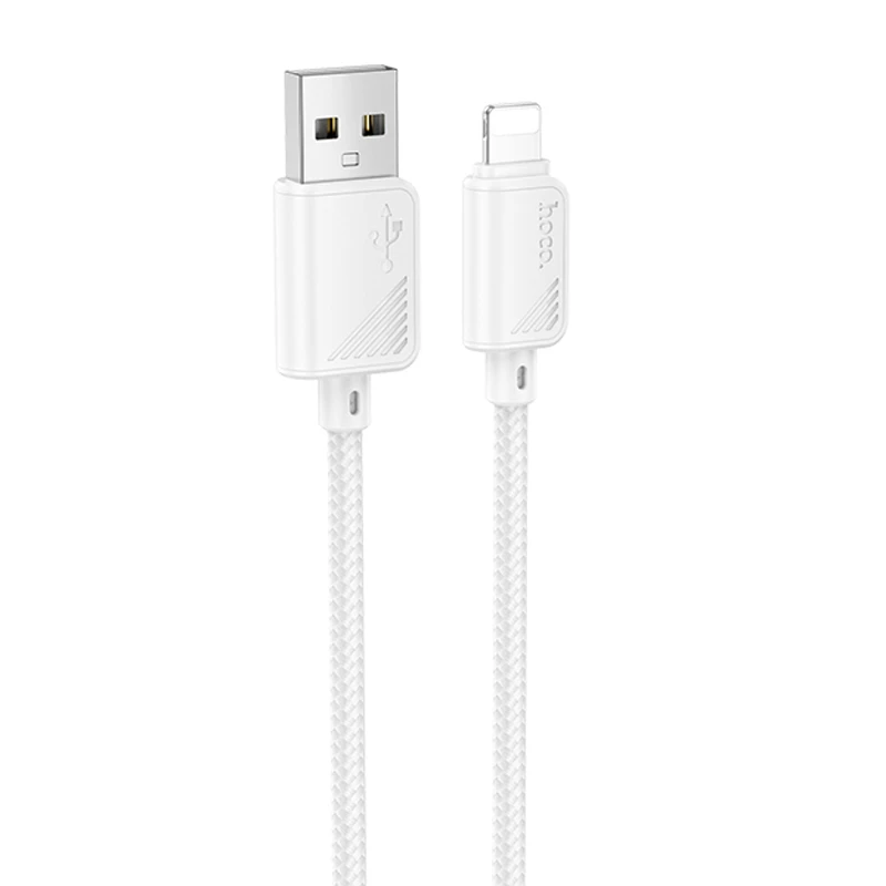 Дата кабель Hoco X113 Beneficio USB to Lightning (1m), White, купить оптом с доставкой