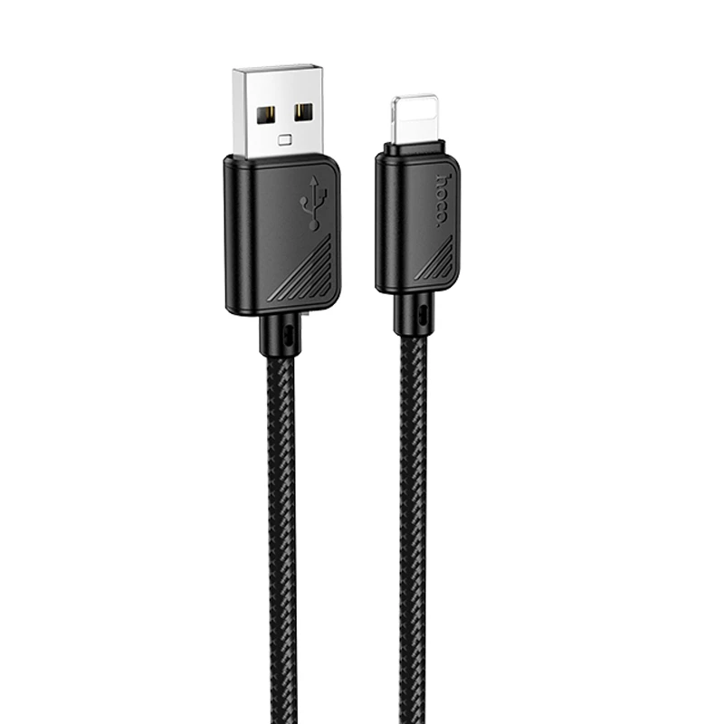 Дата кабель Hoco X113 Beneficio USB to Lightning (1m), Black, купить оптом с доставкой