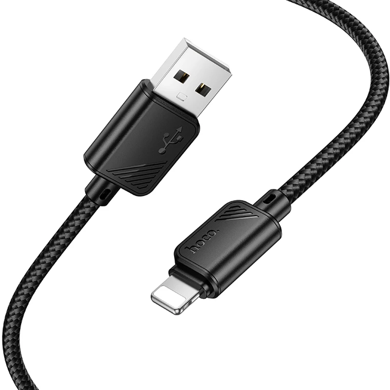 Дата кабель Hoco X113 Beneficio USB to Lightning (1m), Black 2, купить оптом с доставкой