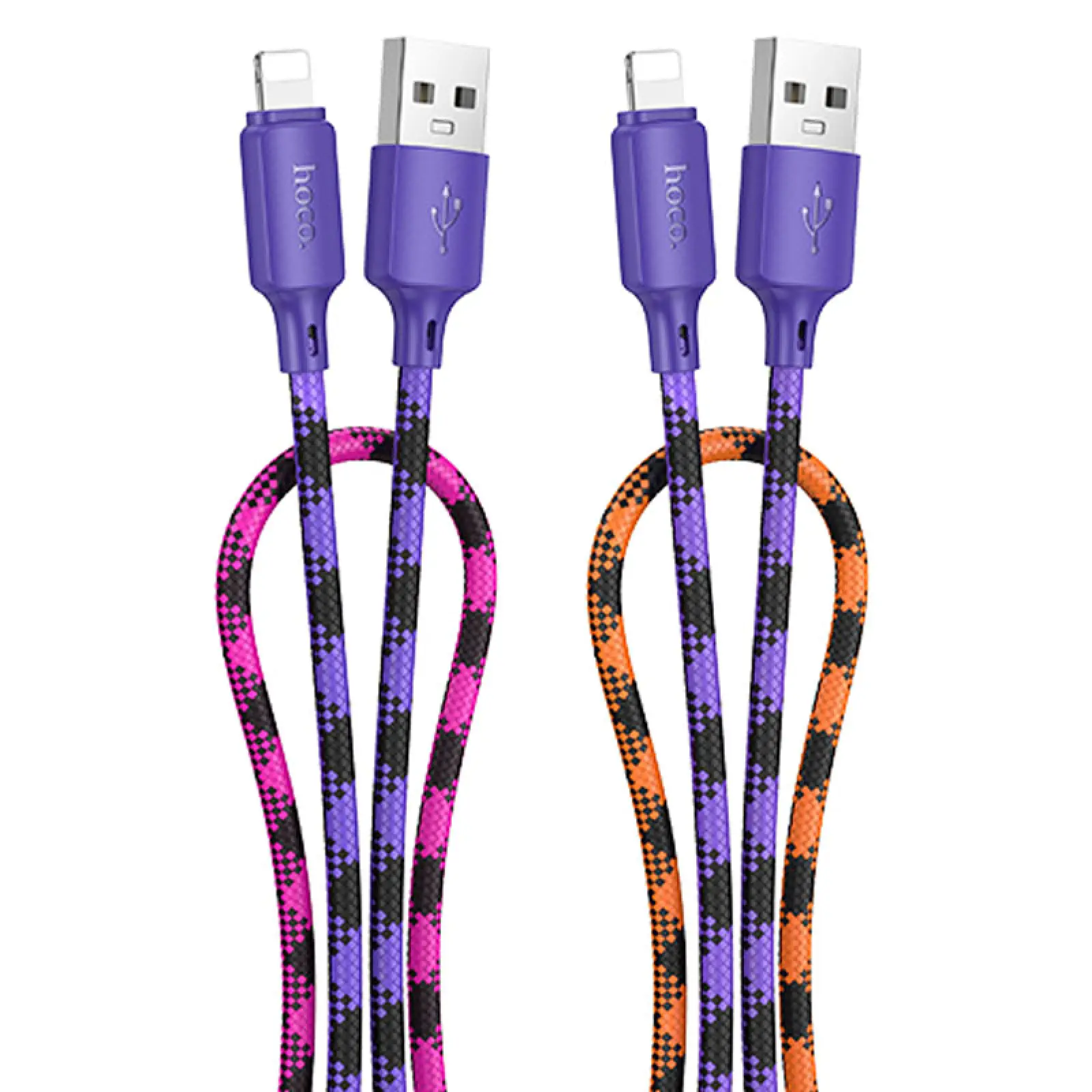 Дата кабель Hoco X116 Meridian USB to Lightning 2.4A (1m), Gradient Purple Mix, купить оптом с доставкой