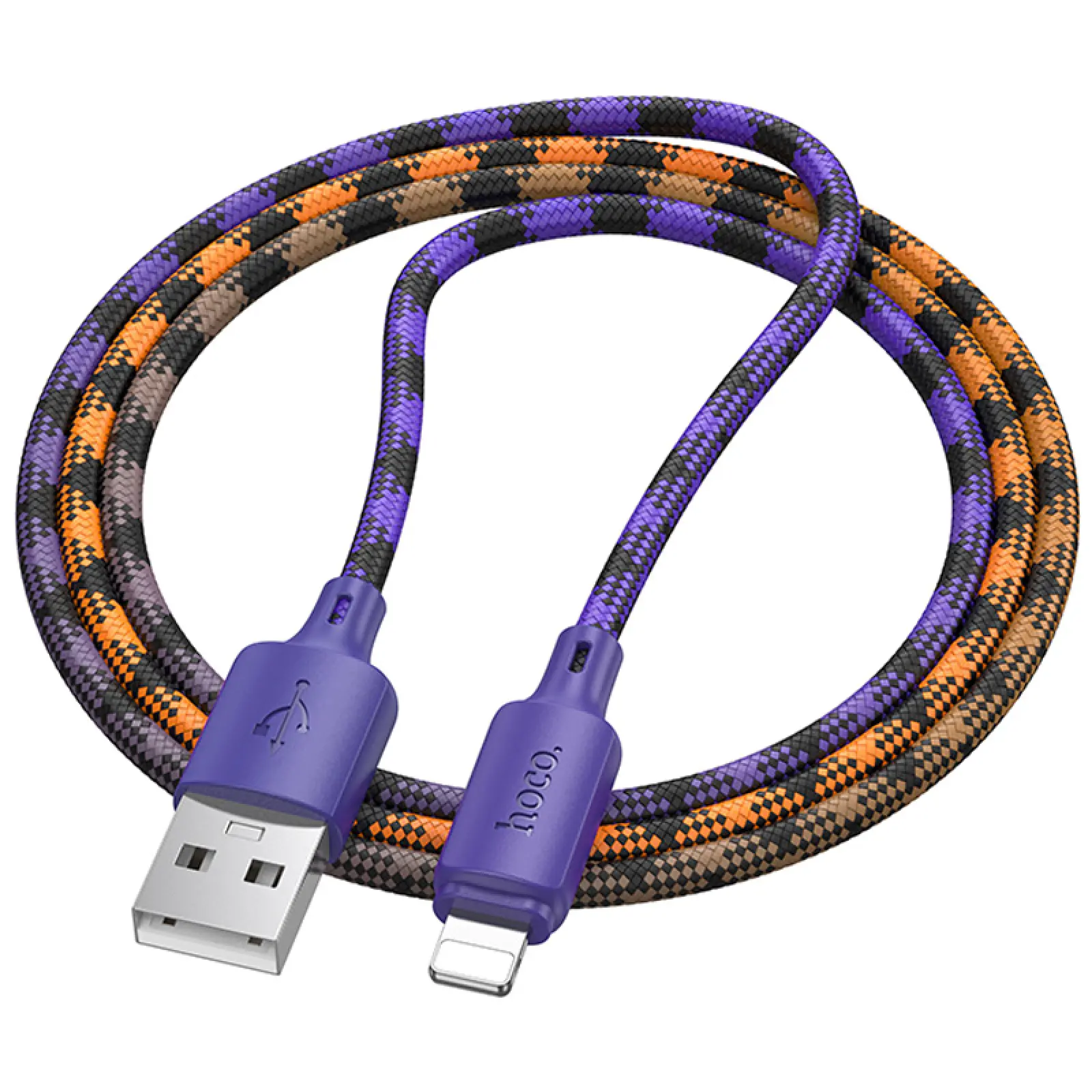Дата кабель Hoco X116 Meridian USB to Lightning 2.4A (1m), Gradient Purple Mix 1, купить оптом с доставкой
