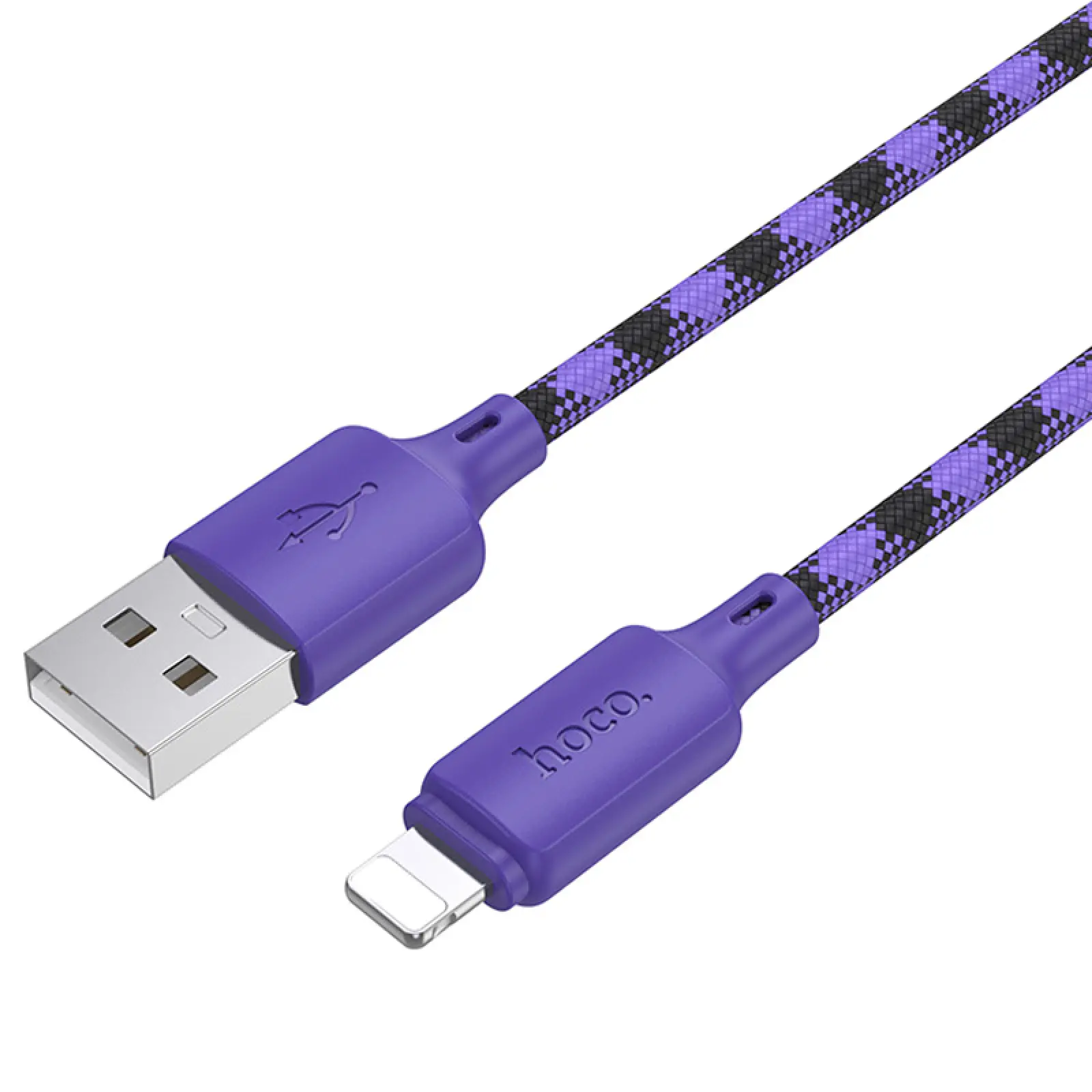 Дата кабель Hoco X116 Meridian USB to Lightning 2.4A (1m), Gradient Purple Mix 3, купить оптом с доставкой