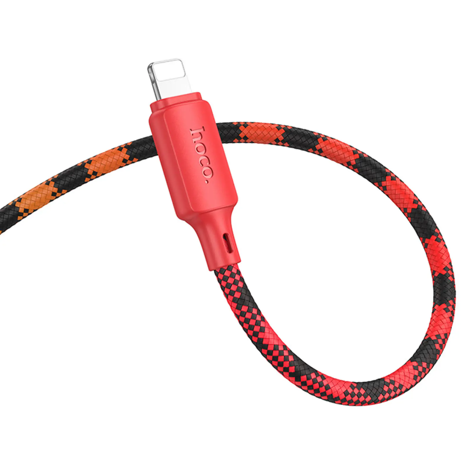 Дата кабель Hoco X116 Meridian USB to Lightning 2.4A (1m), Gradient Red Mix 3, купить оптом с доставкой