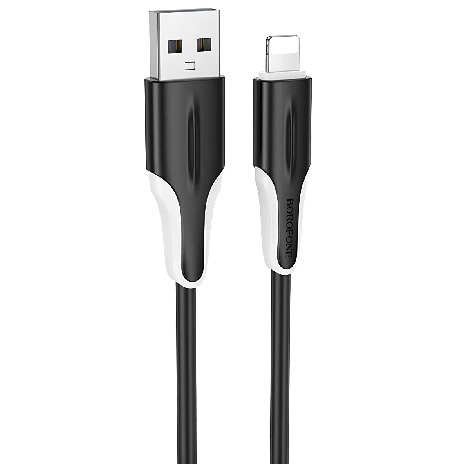 Дата кабель Borofone BX119 New USB to Lightning 2.4A (1m), Black, купить оптом с доставкой