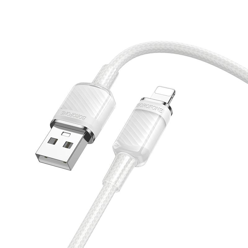 Дата кабель Borofone BU56 Succeed USB to Lightning 2.4A (1.2m) на малюнкі №3