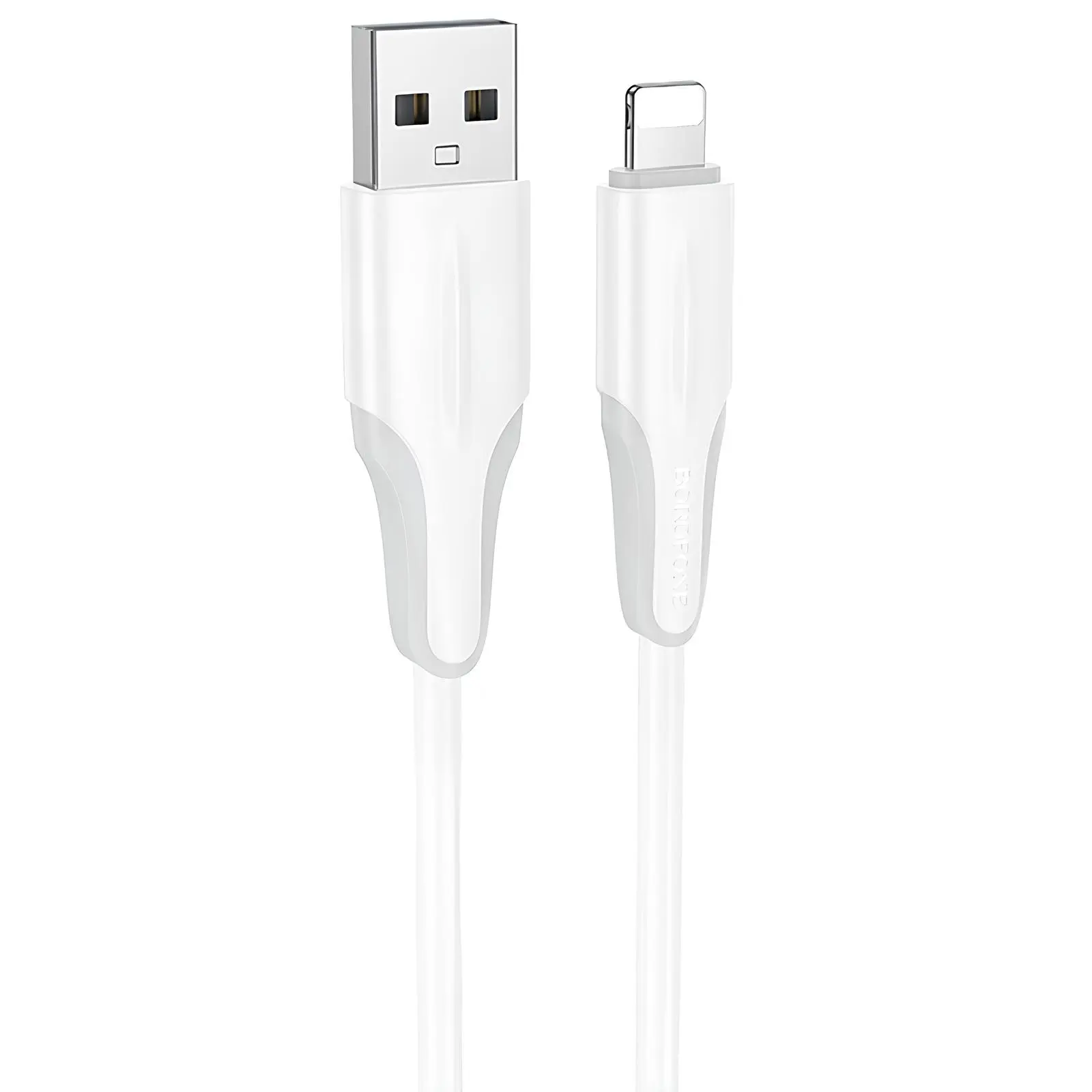 Дата кабель Borofone BX119 New USB to Lightning 2.4A (1m), White, купить оптом с доставкой