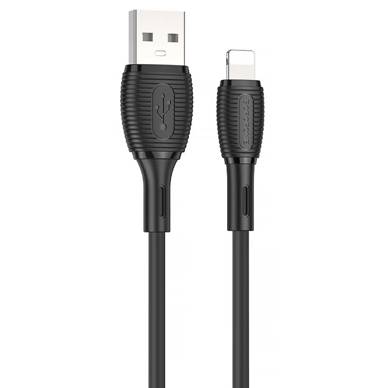Дата кабель Borofone BX86 Advantage USB to Lightning (1m), Black, купить оптом с доставкой