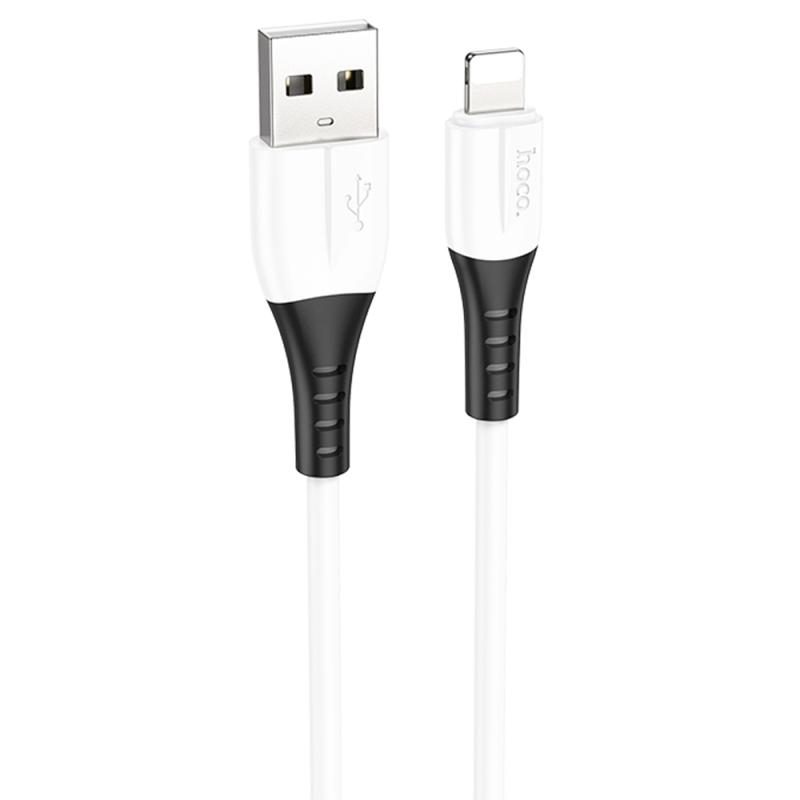 Дата кабель Hoco X82 Silicone USB to Lightning 2.4A (1m) на малюнкі №1