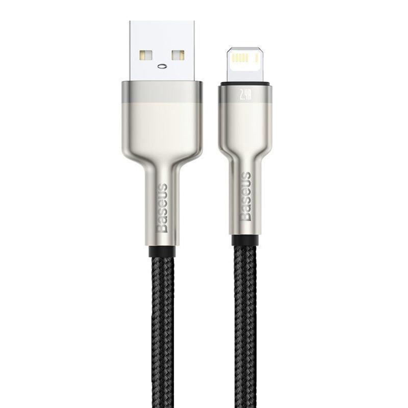 Дата кабель Baseus Cafule Series Metal USB to Lightning 2.4A (0.25m) (CALJK-0) на малюнкі №1