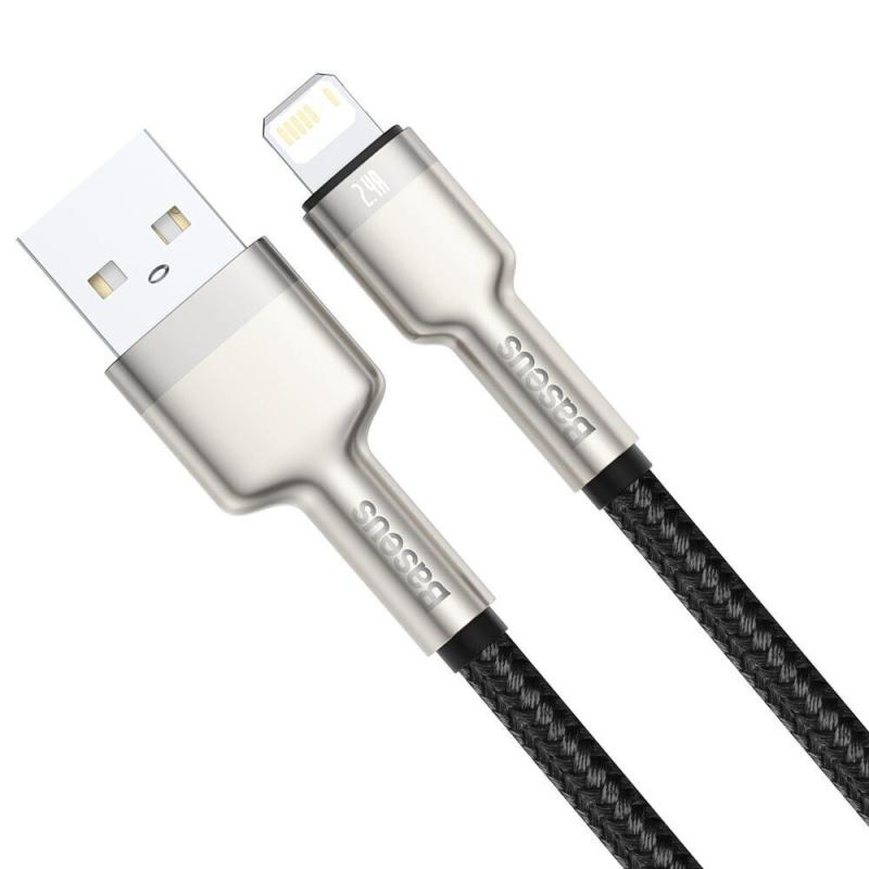 Дата кабель Baseus Cafule Series Metal USB to Lightning 2.4A (0.25m) (CALJK-0) на малюнкі №3