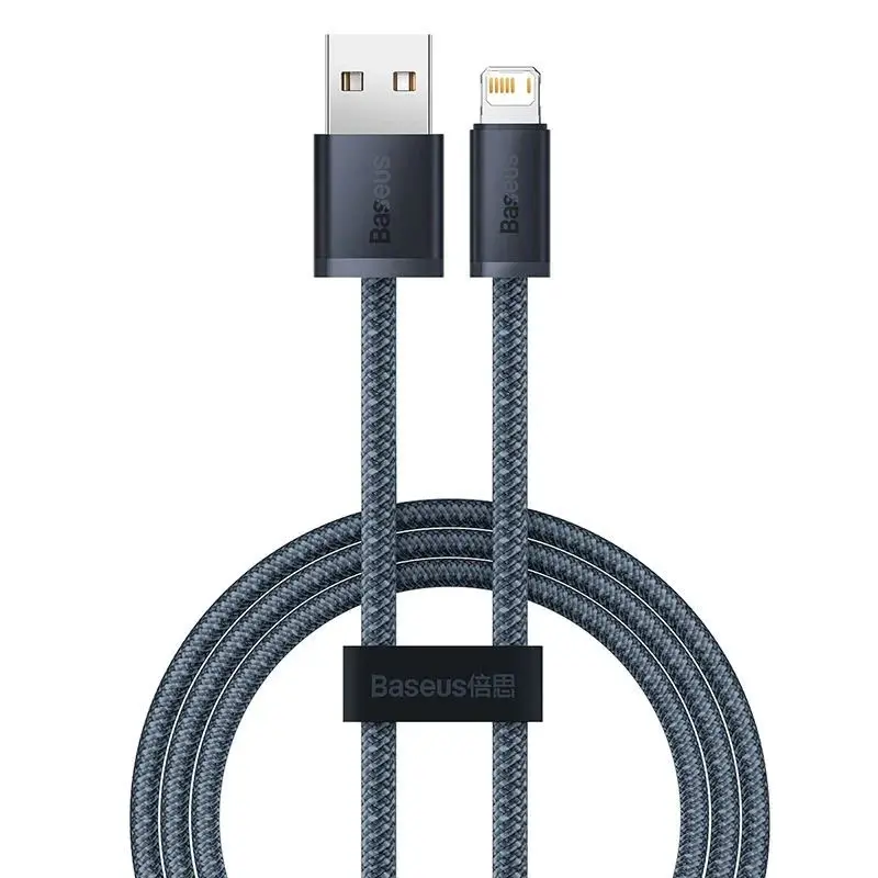 Дата кабель Baseus Dynamic Series USB to Lightning 2.4A (2m) (CALD00050), Slate Gray, купити оптом з доставкою