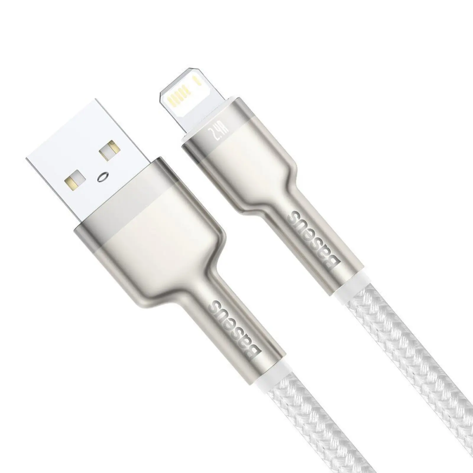 Дата кабель Baseus Cafule Series Metal USB to Lightning 2.4A (2m) (CALJK-B0), White 2, купить оптом с доставкой