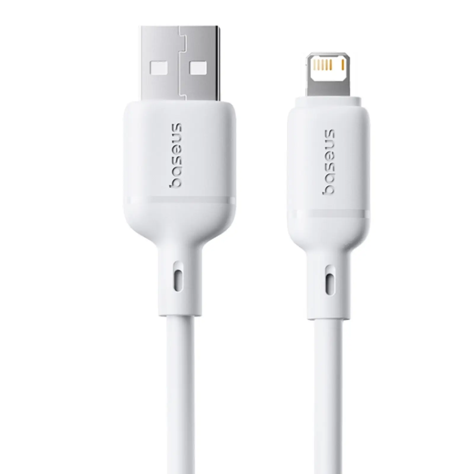 Дата кабель Baseus Silky Series OS Fast Charging USB to Lightning 2.4A (2m) (P1037770), Moon White, купить оптом с доставкой