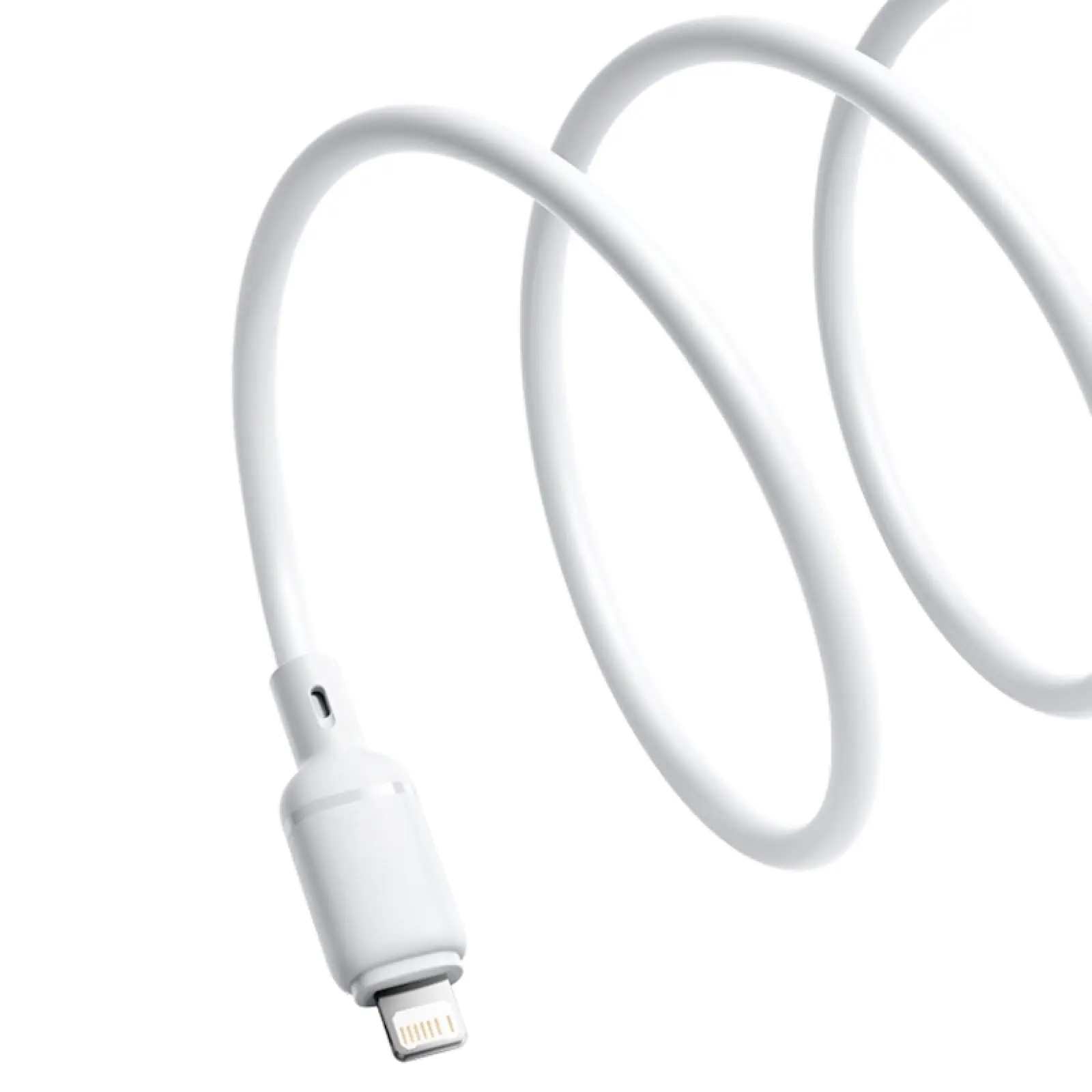 Дата кабель Baseus Silky Series OS Fast Charging USB to Lightning 2.4A (2m) (P1037770), Moon White 2, купить оптом с доставкой