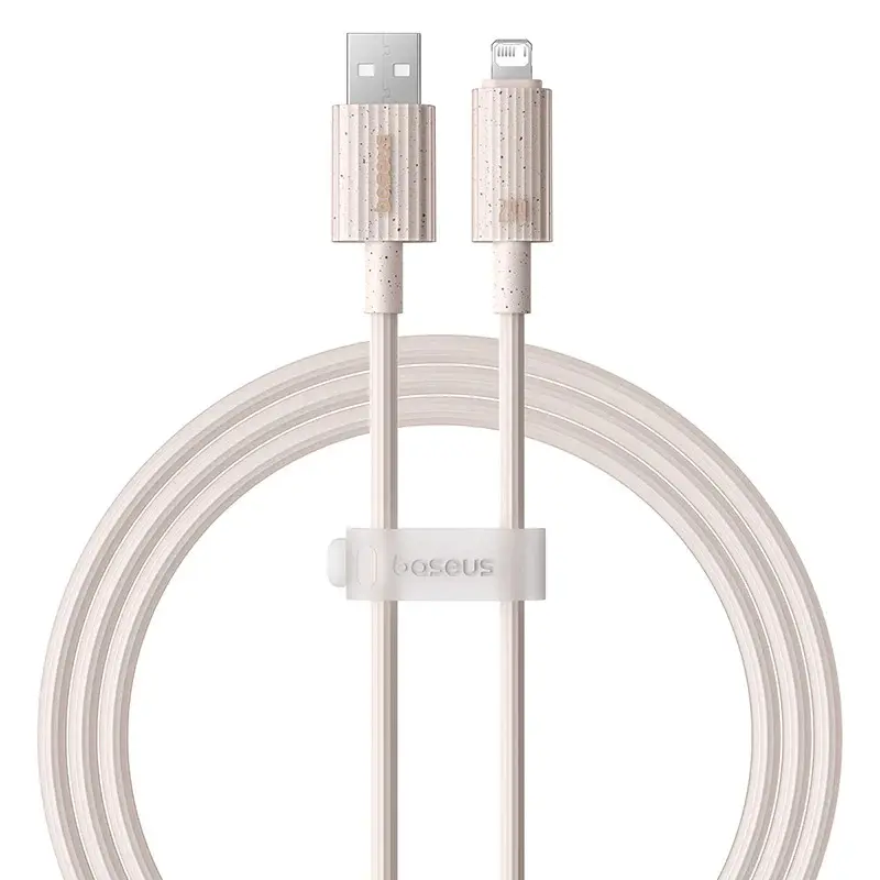 Дата кабель Baseus Habitat Series Fast Charging USB to Lightning 2.4A (2m) (P10360200), Wheat Pink, купить оптом с доставкой