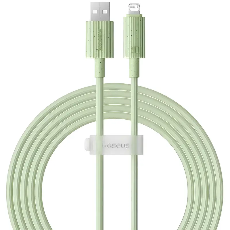 Дата кабель Baseus Habitat Series Fast Charging USB to Lightning 2.4A (2m) (P10360200), Natural Green, купить оптом с доставкой