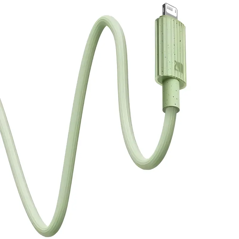 Дата кабель Baseus Habitat Series Fast Charging USB to Lightning 2.4A (2m) (P10360200), Natural Green 1, купить оптом с доставкой