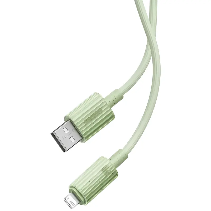 Дата кабель Baseus Habitat Series Fast Charging USB to Lightning 2.4A (2m) (P10360200), Natural Green 2, купить оптом с доставкой