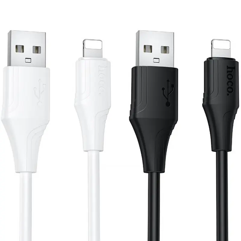 Дата кабель Hoco X124 Bien silicone USB to Lightning 2.4A (1m), купить оптом с доставкой