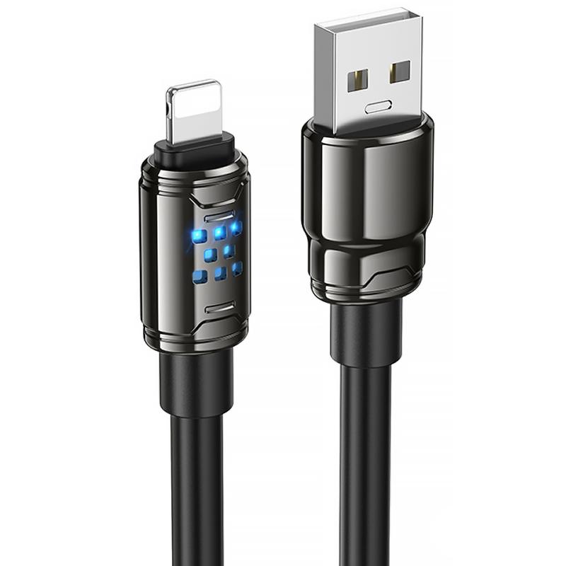 Дата кабель Hoco U143 Joy USB to Lightning 2.4A (1.2m) на малюнкі №1