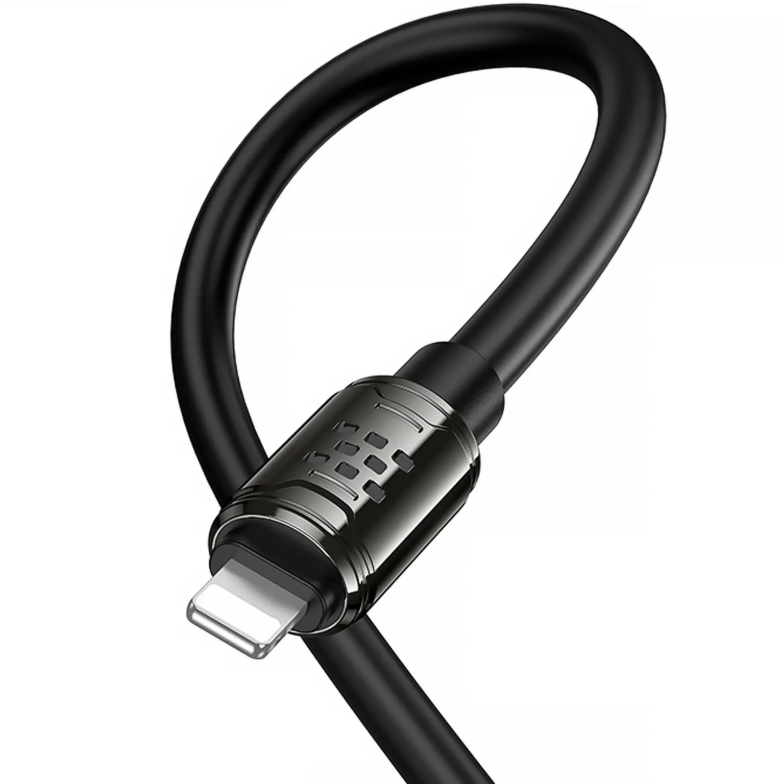 Дата кабель Hoco U143 Joy USB to Lightning 2.4A (1.2m), Black 5, купити оптом з доставкою