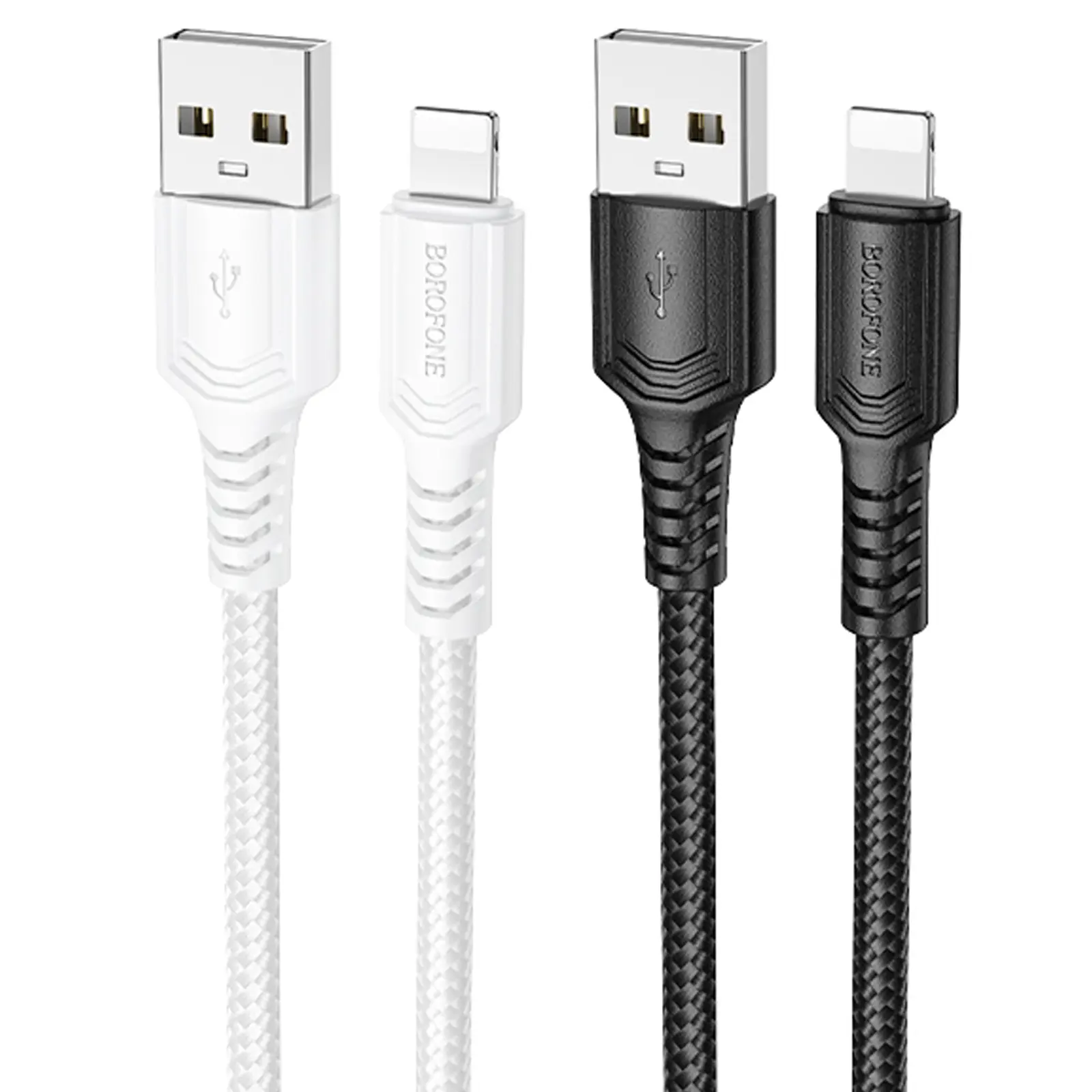 Дата кабель Borofone BX116 Certain USB to Lightning 2.4A (1m), купити оптом з доставкою