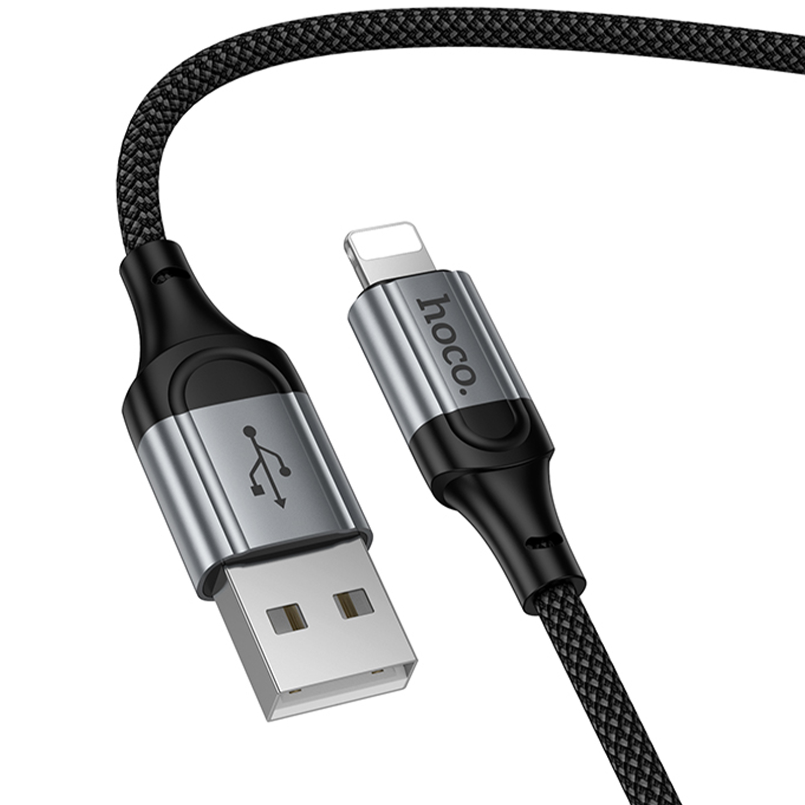 Дата кабель Hoco X121 Nuevo USB to Lightning 2.4A (1.5m), Black 6, купить оптом с доставкой