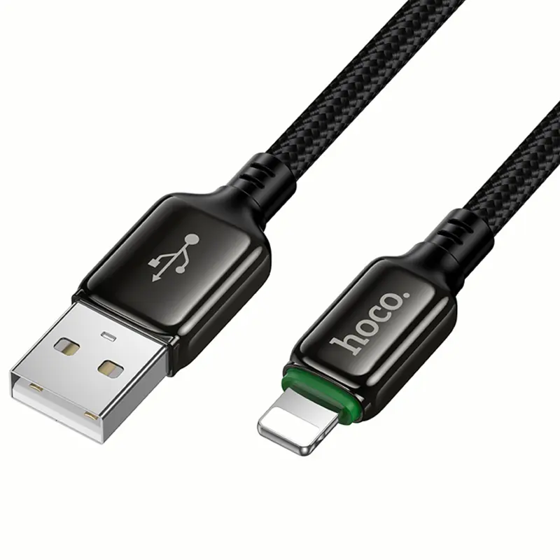 Дата кабель Hoco X127 Exceed USB to Lightning 12W (1m), Black 3, купити оптом з доставкою