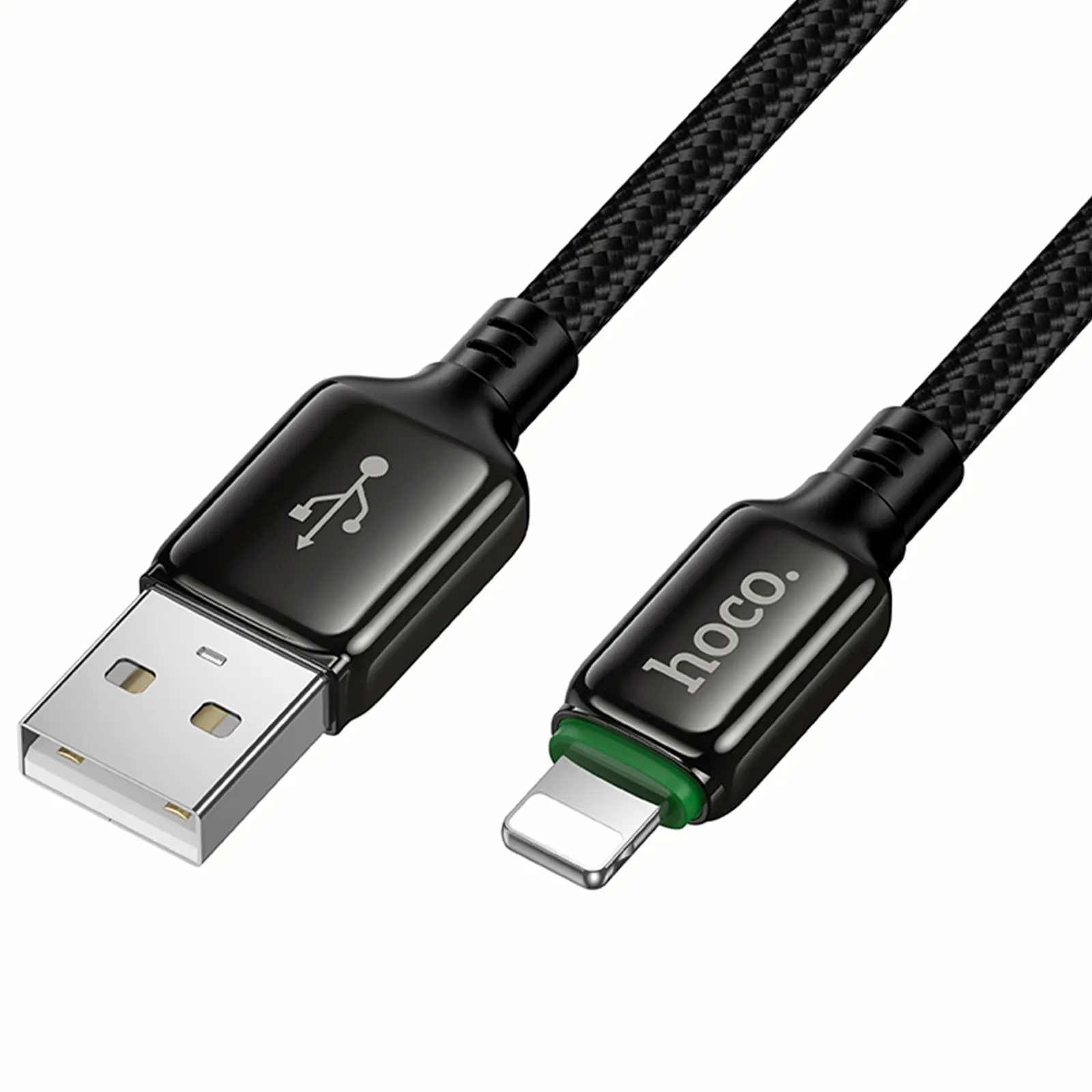 Дата кабель Hoco X127 Exceed USB to Lightning 12W (1m), Black 3, купити оптом з доставкою