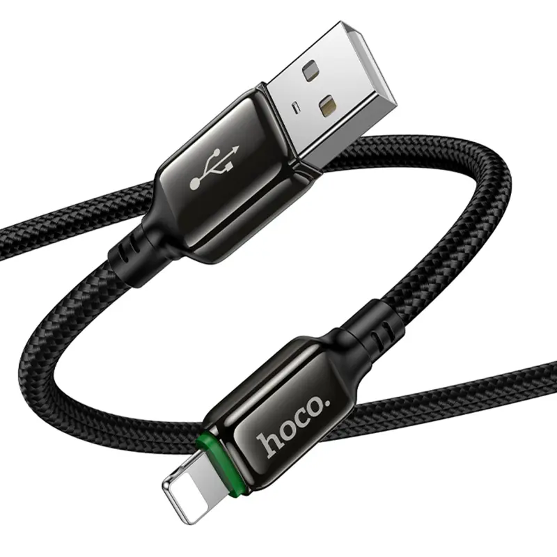 Дата кабель Hoco X127 Exceed USB to Lightning 12W (1m), Black 4, купити оптом з доставкою
