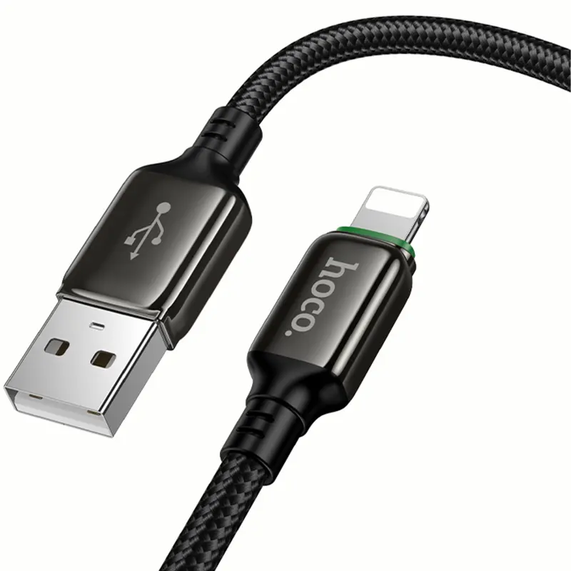 Дата кабель Hoco X127 Exceed USB to Lightning 12W (1m), Black 5, купити оптом з доставкою